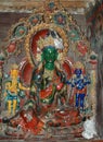 Ancient sacred statue of deity green Tara