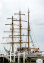 Ancient sailing ship in the port of Guayaquil Royalty Free Stock Photo