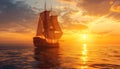 Ancient sailing ship