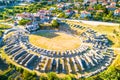 Ancient Salona or Solin roman amphitheater aerial view Royalty Free Stock Photo