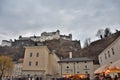 Ancient Salzburg among the Alpine mountains