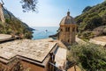 Ancient San Fruttuoso Abbey near Portofino and Camogli - Italy Royalty Free Stock Photo