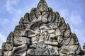 Ancient sandstone carvings in Prasat Hin Phimai Ancient Khmer castle Located in the historical park, Phimai District