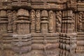 Ancient sandstone carvings on the walls of the ancient 13th century sun temple at Konark, Odisha, India. Royalty Free Stock Photo