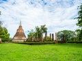 An ancient sandstone pagoda in Chana Songkhram Temple