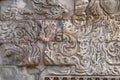 Ancient sanskrit prayers on the exterior of the Ashoka stupa