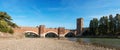 Verona Italy - Scaligero Bridge of Castelvecchio Royalty Free Stock Photo