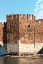 Verona Italy - Scaligero Bridge of Castelvecchio Royalty Free Stock Photo