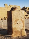 Ancient Scarab Statue in Temple Karnak, Egypt. Symbol of good luck Royalty Free Stock Photo