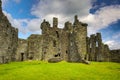 Ancient Scottish medieval buildings and beautiful landscape of traditional nature. Royalty Free Stock Photo