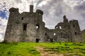 Ancient Scottish medieval buildings and beautiful landscape of traditional nature. Royalty Free Stock Photo