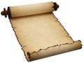 Ancient scroll isolated on white background Royalty Free Stock Photo