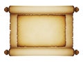 Ancient scroll isolated on white background Royalty Free Stock Photo
