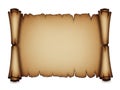 Ancient scroll isolated on white background Royalty Free Stock Photo