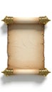 Ancient scroll isolated on white background Royalty Free Stock Photo