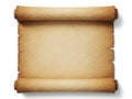 Ancient scroll isolated on white background Royalty Free Stock Photo