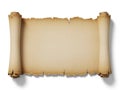 Ancient scroll isolated on white background Royalty Free Stock Photo