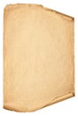 old paper texture background, isolated scroll faded from time Royalty Free Stock Photo