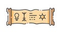 Ancient Scroll with Mystical Symbols, Wisdom Prophecy, vector design Generative AI Royalty Free Stock Photo
