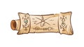 Ancient scroll with symbolic tribal markings, mysterious artifact, vector design Generative AI Royalty Free Stock Photo