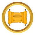 Ancient scroll vector icon Royalty Free Stock Photo