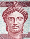 Ancient sculpture from Cypriot money