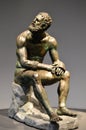 Boxer at Rest bronze sculpture