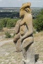 Ancient sculptures above the Kremenets in Izyum Ukraine