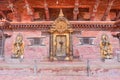 Ancient Sculptures and Gate at Patan Royal Palace Complex
