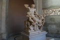 Ancient sculptures inside Vatican museum, Italy