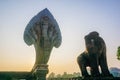 Ancient sculptures in the temple Angkor Wat. Cambodia Royalty Free Stock Photo