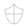 Ancient shield thin line icon