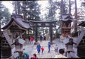 Ancient Shinto shrines on top of mountain near Tokyo