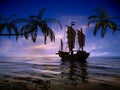 The ancient ship Royalty Free Stock Photo