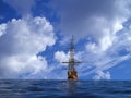 The ancient ship Royalty Free Stock Photo