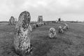 Ancient ship formation with standing stones Royalty Free Stock Photo