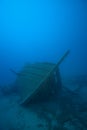 Ancient shipwreck underwater