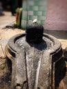 Ancient shivling at Krishna Koyna Pritisangam, karad, satara, India. Royalty Free Stock Photo