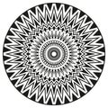 Ancient sign symmetric mandala. Can be used to print on