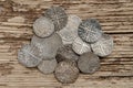 Ancient silver coins Royalty Free Stock Photo