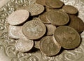 Ancient silver coins Royalty Free Stock Photo