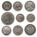 Ancient silver coins Royalty Free Stock Photo