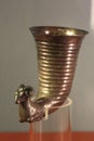 Ancient silver rhyton with ram protome