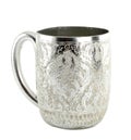 Ancient silver tableware cup Royalty Free Stock Photo