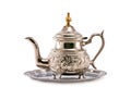 Ancient silver teapot Royalty Free Stock Photo