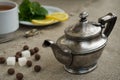 Ancient silver teapot