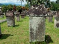 Waruga, the ancient grave of the Minahasa tribe consisting of two large stones in northern Sulawesi, Indonesia.