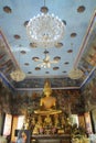 Ancient sitting Buddha image in a Church of Bang Nom Kho Temple. Located at Ayutthaya old capital city in Thailand.