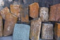 Ancient slabs of old Sevanavank monastery Royalty Free Stock Photo