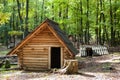 Ancient Slavic loghouse Royalty Free Stock Photo